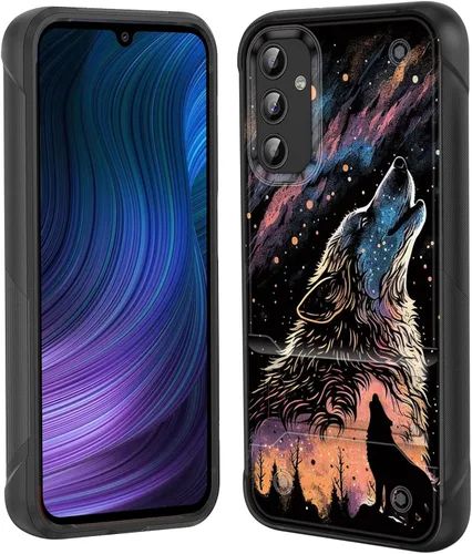 Miniatura 25 de Funda para Galaxy S24 Plus con soporte, doble capa híbrida de policarbonato duro y silicona suave, resistente a prueba de golpes, funda protectora