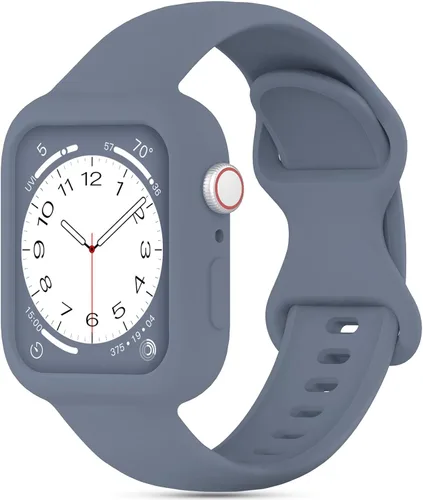 Miniatura 24 de Keebowz Funda Protectora de Silicona Compatible con Apple Watch de 38mm 40mm 41mm 42mm 44mm 45mm 46mm 49mm, Mujeres y Hombres, Correa Deportiva