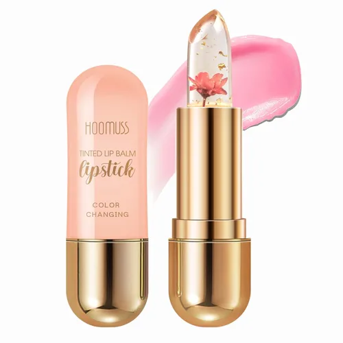 Miniatura 12 de Bálsamo labial de flores, lápiz labial que cambia de color para una sombra rosa perfecta, bálsamo labial de pH único para tus labios, bálsamo