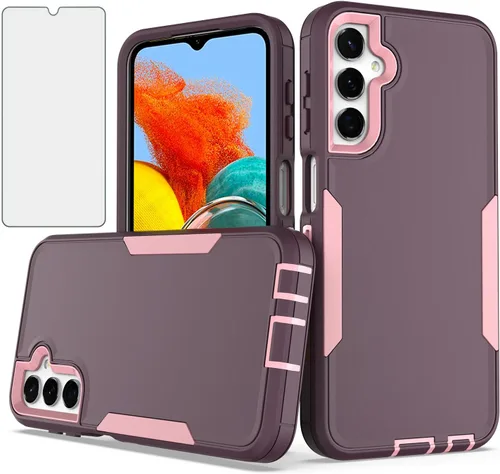 Miniatura 5 de Asuwish Funda para Samsung Galaxy A24 4G/5G con protector de pantalla de vidrio templado y accesorios híbridos de doble capa para celda, dura