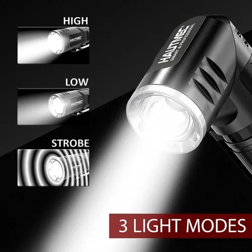 Miniatura 3 de HAUTMEC Linternas LED recargables de 500 lúmenes altos, linterna magnética súper brillante, mini linterna impermeable, 3 modos, linternas pequeñas