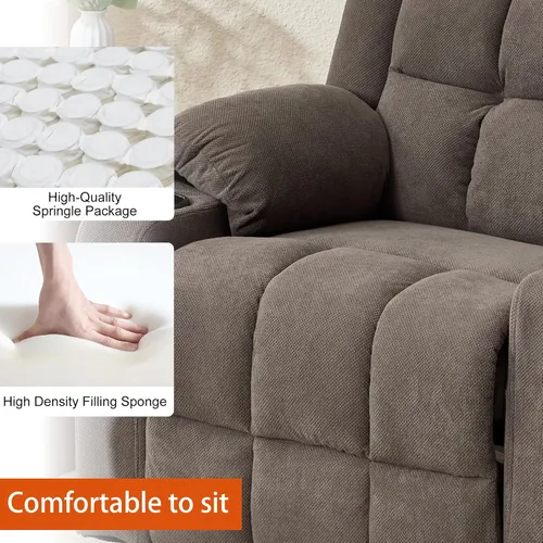 Miniatura 8 de Ketaiyou Electric Power Lift Recliner Chair Sofa with Massage and Heat for Elderly, USB and Type-C Ports, Cup Holders, Infinite Position