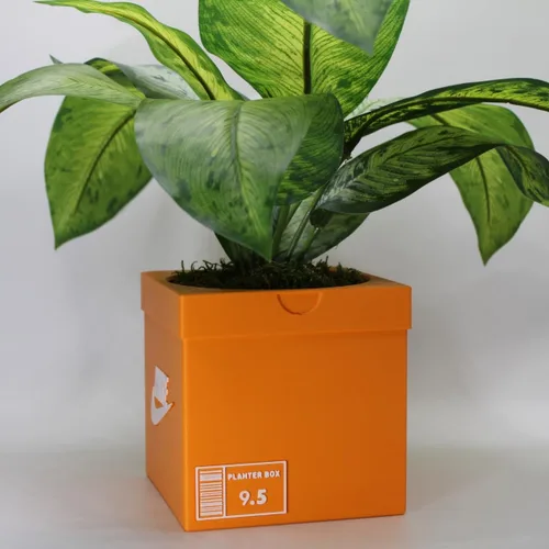 Miniatura 5 de Maceta de Caja de Zapatillas Deportivas Impresa en 3D - Decoración de Caja de Zapatillas Deportivas Naranja - Maceta para Plantas