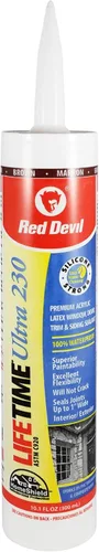 Miniatura 21 de Red Devil 077060 - Sellador de látex elastomérico acrílico ultra premium de por vida, 10.1 onzas, negro, paquete de 1