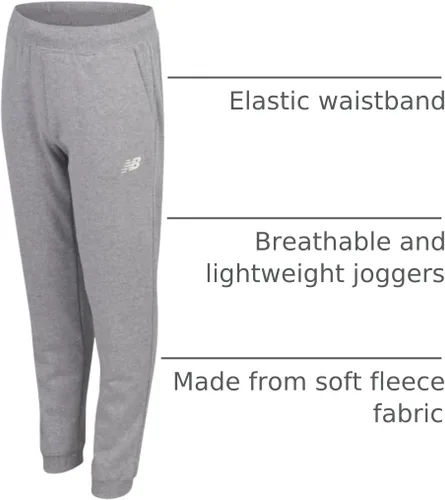 Miniatura 11 de New Balance Pantalones deportivos para niña, forro polar de mezcla de algodón suave con cordón y bolsillos (tallas 8-16)