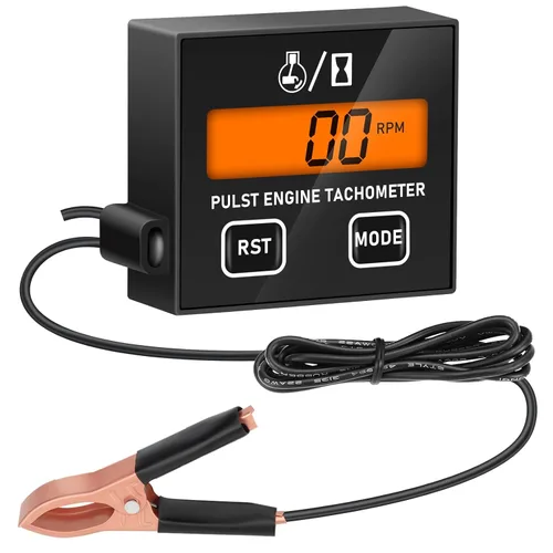 Miniatura 8 de Linkstyle Tacómetro de motor pequeño, tacómetro de motosierra, pantalla RPM compatible con 2 tiempos y 4 tiempos para motosierra marina, ATV