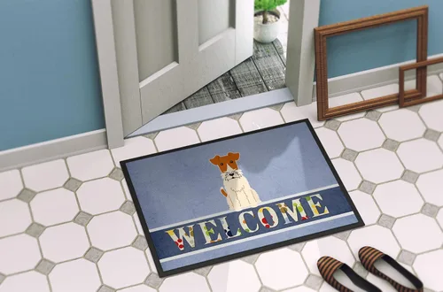 Miniatura 4 de Caroline's Treasures BB5682MAT - Felpudo de bienvenida con alambre Fox Terrier de 18 x 27 pulgadas, para interiores y exteriores, para entrada