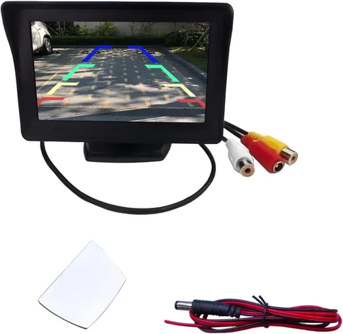 Monitor de pantalla TFT LCD a color de 4.3 pulgadas para sistema de ayuda de estacionamiento de automóvil, pantalla de monitor de vista trasera y