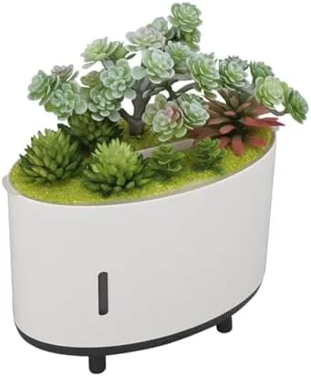 Miniatura 9 de Humidificador de plantas de simulación, 6.8 fl oz de aire silencioso humidificador de apagado automático, mini humidificador portátil