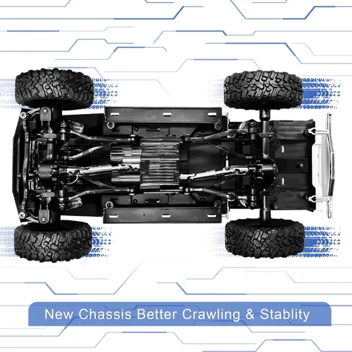 Miniatura 5 de WPL C64-1 Coche RC a escala 1:16 RC Crawler RTR RC Rock Truck 4x4 Modo de vehículo todoterreno 260 Motor Nueva caja de cambios con 3