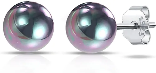 Miniatura 9 de Aretes de tuerca para mujer, aretes de perlas negras para mujer, hipoalergénicos, clásicos, redondos, regalo para madre, esposa, novia, día de San