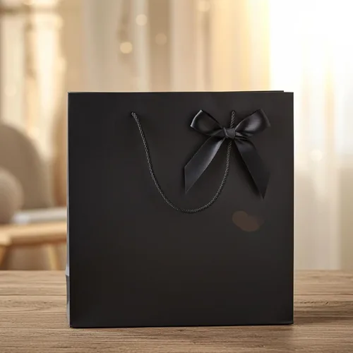 Miniatura 6 de AKLVBL Paquete de 50 lazos de satén negro para bolsas de golosinas, bolsas de regalo, bolsas de dulces de panadería y lazo de cinta de decoración
