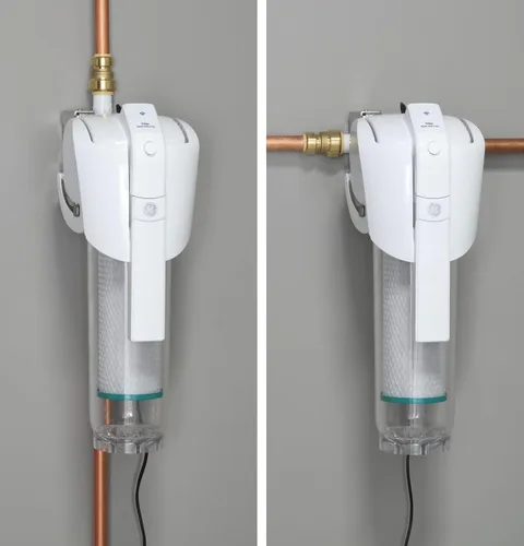 Miniatura 2 de GE Sistema inteligente de filtración de agua con detección de fugas para toda la casa Reduce los sedimentos, el óxido y más Kit de instalación