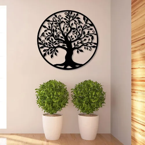 Miniatura 3 de Fayholy Árbol de la vida arte de pared de metal, decoración de pared de árbol de metal, camisetas circulares para sala de estar, dormitorio