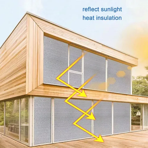 Miniatura 2 de Película reflectante de protección solar de privacidad no adhesiva, tinte total para ventana, bloqueo solar, aislamiento acústico, resistente al