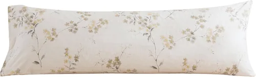 Miniatura 35 de ECOCOTT Floral Pillowcases Standard Size Set of 2, 100% Washed Cotton Pillow Cases with Envelope Closure, Beige Botanical Wildflower Printed Pillow