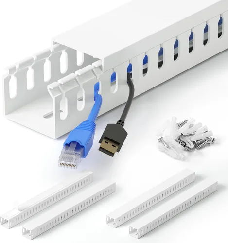 Miniatura 8 de ZhiYo Canaleta de gestión de cables para rack de servidor profesional de A2 pulg. x An2.4 pulg., kit de canaleta de cables de 95 pulg.