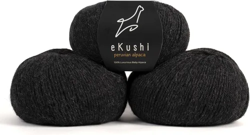 Miniatura 66 de 100% Hilo de Alpaca para Bebé para Tejer y Ganchillo - Juego de 3 Madejas de Hilo Premium DK - Ligero, Hipoalergénico y Térmico Hecho en Perú - N010