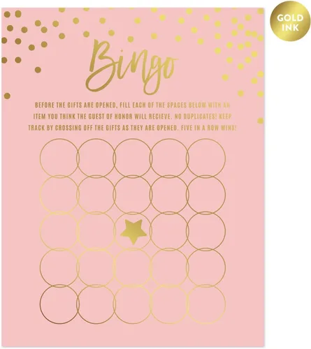 Miniatura 28 de Andaz Press Blush Rosa y Metallic Gold Confeti Lunares Baby Shower Party Collection Banderín colgante con cuerda, Baby Shower, 5 pies, 1 juego