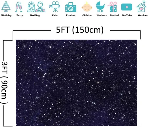Miniatura 3 de Cielo Nocturno Estrella Universo Espacio Tema Estrellado Foto Fondo Galaxia Estrellas Niños o Niñas Fiesta de Cumpleaños Fondos Fotografía Telón