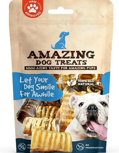 Miniatura 7 de Amazing Dog Treats - Anillos de tráquea de ternera (3-4 pulgadas, 12 unidades) -Masticables prémium para perros- Ideal para perros de tamaño pequeño
