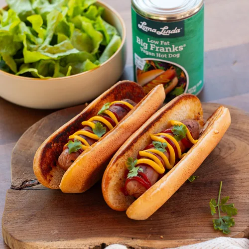 Miniatura 4 de Loma Linda, Carnes a base de plantas (Big Franks®, bajas en grasa, 20 onzas), paquete de 12