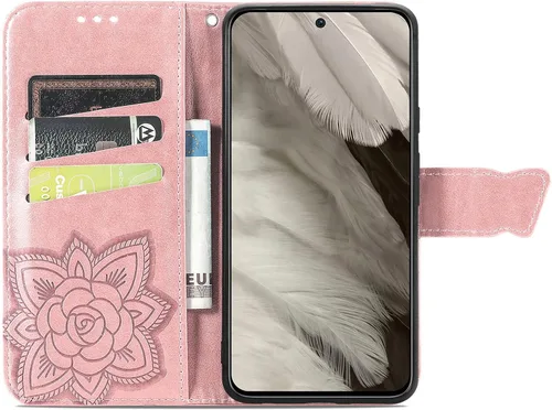 Miniatura 2 de Funda tipo cartera para Google Pixel 8 con purpurina de cristal brillante con soporte para tarjetas, funda de cuero con tapa para teléfono, funda