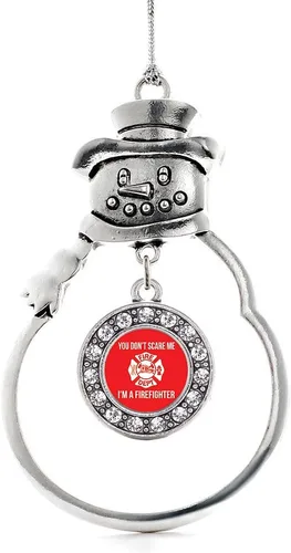 Miniatura 229 de Inspired Silver - Roller Queen - Adorno de Navidad plateado - Adorno circular para árbol de Navidad con circonita cúbica - Decoración colgante