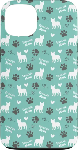 Miniatura 7 de Funda para iPhone 13 Pro Max Frenchie Mom Bulldog Francés Mamá Azul Mujeres