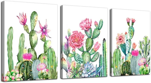 Miniatura 23 de Pinturas de decoración de pared para sala de estar, baño, habitación, cocina, familia, oficina, ilustraciones blanco y negro azul, rosa, flores, 12
