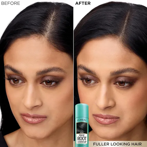 Miniatura 5 de L'Oreal Paris Magic Root Cover Up - Aerosol para el cabello gris, cobertura de cabello 100% canas con fórmula construible, ligera, resistente a
