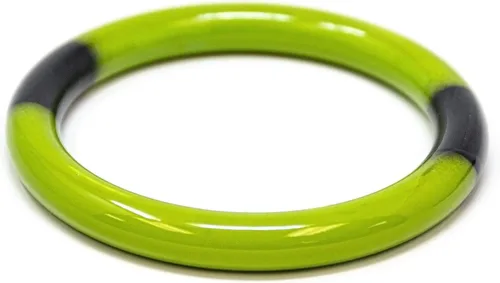 Ben-Amun Jewelry Verde y Negro Colorido Brazalete Pulsera Retro Vintage Hecho en Nueva York, brazalete verde (66494), Madera, cristal