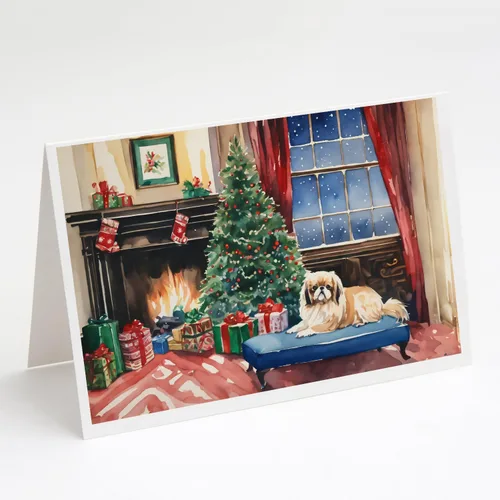 Miniatura 28 de Caroline's Treasures DAC2753GCA7P Paquete de 8 tarjetas de felicitación navideña acogedora de Husky siberiano Tarjetas en blanco con sobres
