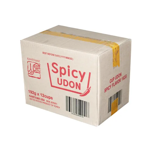 Miniatura 4 de Kaneyama Taza de sopa de fideos, Udon de estilo japonés, sabor picante Shoyu-Kimchi, fideos frescos masticables instantáneos y aptos