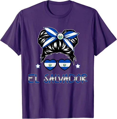 Miniatura 51 de Camiseta de El Salvador para Niñas Bandera Patrimonio Hispano Salvadoreño