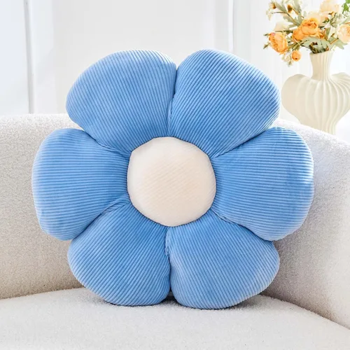 Miniatura 9 de Kcvvcr Almohada Decorativa de Flores, Almohada de Suelo Suave Blanca con Forma de 14.9" para Decoración del Hogar, Lindas Almohadas Decorativas