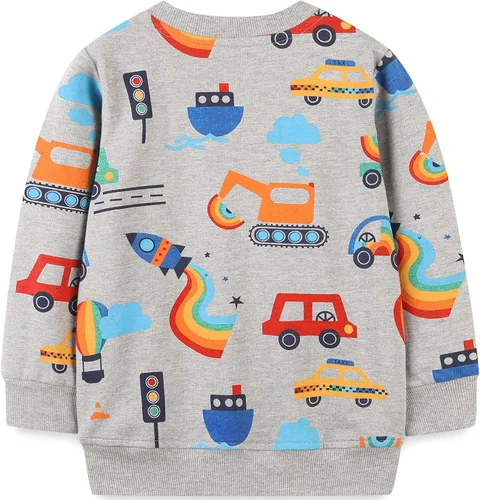 Miniatura 2 de Sudadera de algodón con cuello redondo para bebé ropa de Navidad de 1 a 7 años