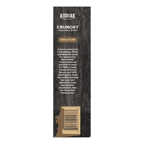 Miniatura 5 de Kodiak Cakes Barritas crujientes de granola Protien, chispas de chocolate, alto contenido de proteínas, 100% granos integrales, 12 cajas con 6