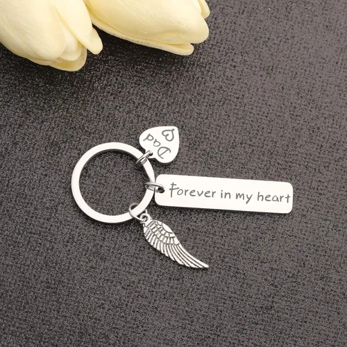 Miniatura 2 de Forever In My Heart - Llavero con forma de ala de ángel