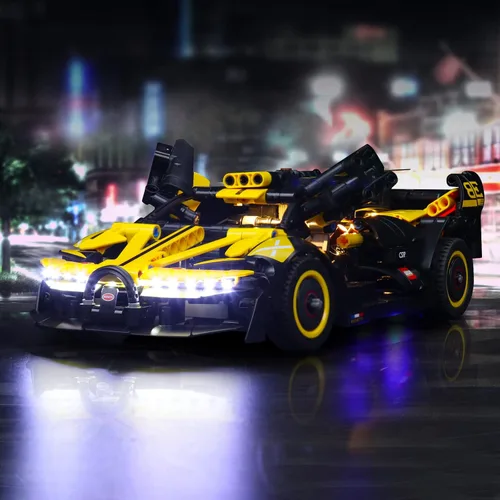Miniatura 5 de BrickBling Luz LED compatible con Lego Technic Bugatti Bolide 42151, kit de iluminación creativa compatible con Lego 42151, para ventiladores