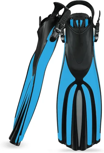 TUDIVING -Aletas de buceo Aletas largas de silicona Equipo de natación Aletas de snorkel Nuevas aletas de buceo profesional Adultos Hombres Mujeres