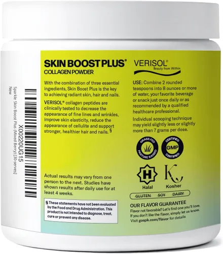 Miniatura 2 de Sparkle Wellness VERISOL Péptidos de colágeno hidrolizados bioactivos Polvo de colágeno con vitamina C y ácido hialurónico para la salud