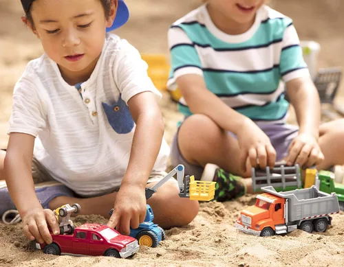 Miniatura 4 de DRIVEN by Battat Camión volquete micro - Camión volquete de juguete con luces, sonidos y piezas móviles para niños de 3 años en adelante