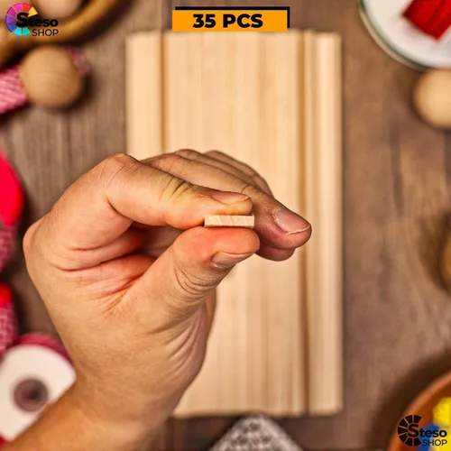 Miniatura 4 de Palitos de madera para manualidades de alta calidad – Palitos de madera dura para manualidades – Palitos de pintura de madera para manualidades