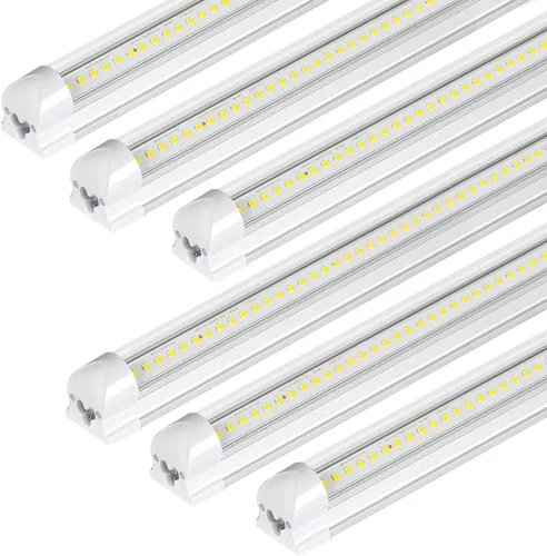 Miniatura 11 de hykolity Luz LED de tienda de 30 W, 2 pies, 3500 lm 6500 K, luz blanca súper brillante, lámpara de techo enlazable, luz de tubo LED T8 integrada