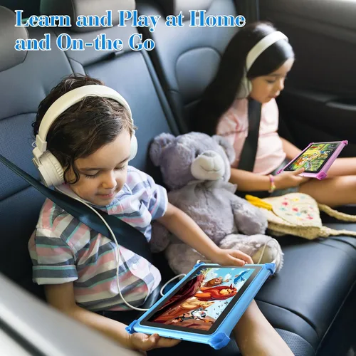 Miniatura 6 de Tableta infantil de 7 pulgadas para niños de 3 a 7 años, 32 GB, con funda protectora, tabletas de aprendizaje Android para niños con WiFi, YouTube