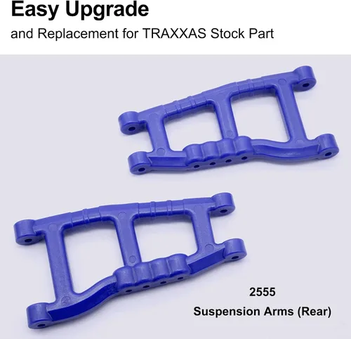 Miniatura 4 de OGRC - Paquete de 4 brazos de suspensión delantera y trasera de plástico para 1/10 Traxxas Slash 2WD F-150 de repuesto de 2555 3631 (azul)