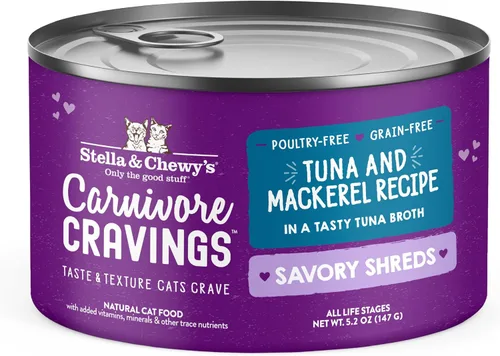 Miniatura 7 de Stella & Chewy's Carnivore Cravings Savory Shreds - Comida húmeda para gatos - Fórmula de alta humedad con pollo premium sin jaula y carne de res