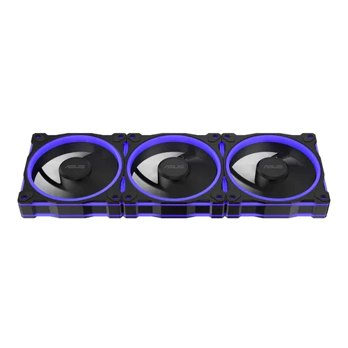 Miniatura 10 de ASUS Prime MR120 ARGB Fan Negro Paquete Triple, Marco Extra Grueso de 28mm, Silencioso, Enfriamiento de Alto Rendimiento con Control PWM, 20 LEDs