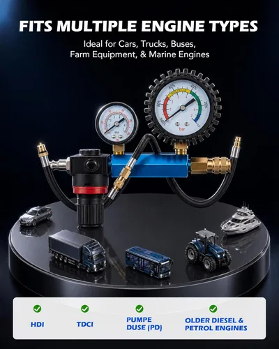 Miniatura 6 de Orion Motor Tech Kit de prueba de compresión y fugas de 51 piezas para motores de gasolina y diésel, kit de prueba de fugas de cilindro con doble